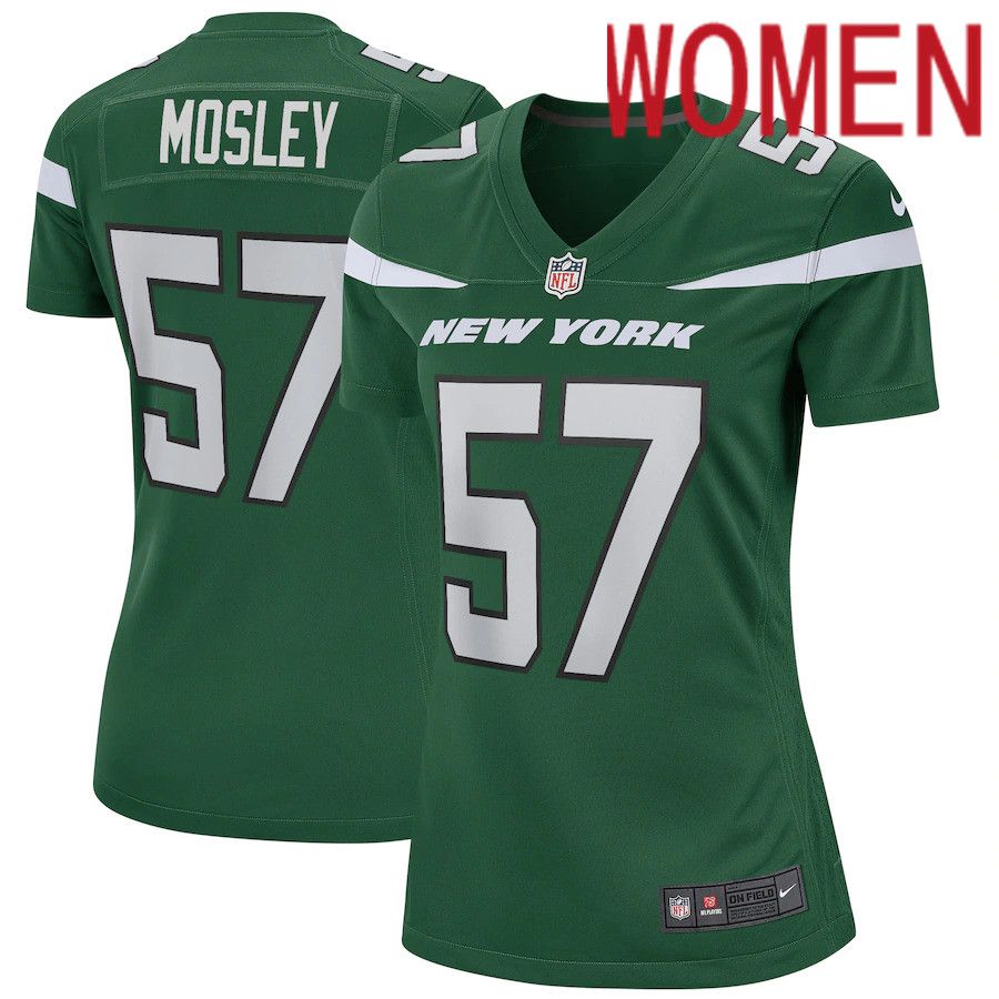 Cheap Women New York Jets 57 C.J. Mosley Nike Gotham Green Game Player NFL Jersey